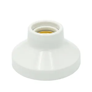 Hot Sale Luxury Black E27 Retro Porcelain Lamp Holder Decorative Ceramic Home Wall Lamp Socket