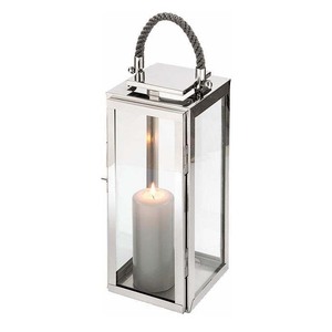 High Quality Stainless Steel Polished Candle <b>Lantern</b> for <b>Indoor</b> and Outdoor Decor 2024 New Design Modern Candle <b>Lantern</b> - Product Image 1