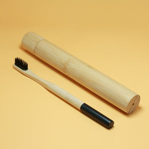 Bambu muhafaza kıl kömür bambu diş fırçası ile özel logo çevre dostu doğal bambu diş fırçası - Product Image 3
