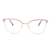 Lunettes de vue œil-de-chat pour femmes adultes, monture métallique de qualité supérieure, verres PC transparents résistants aux chocs, lunettes optiques de mode quotidiennes