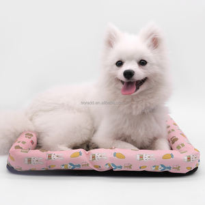 Alfombra Refrescante de Bambú Antideslizante para Verano, Camas para Mascotas, Alfombra Cuadrada con Patrón Sólido para Perros, Gatos y Animales Pequeños - Product Image 1