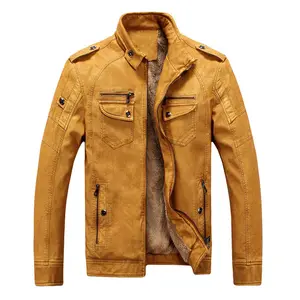 Высококачественная Мужская куртка из искусственной кожи, зимняя мужская Стеганая Кожаная куртка, винтажные кожаные куртки для мужчин 2021