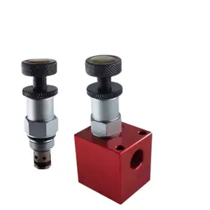 Hydraulic relief valve tube V2068 pressure line pressure relief threaded cartridge valve with base valve block