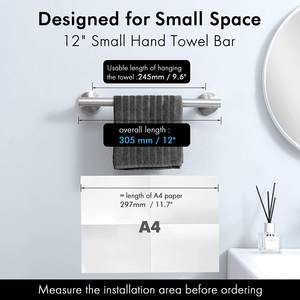 Set di ferramenta da bagno in acciaio inox a parete suso304 Set di accessori per il bagno portasciugamani - Product Image 6