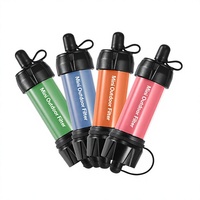 Paille filtrante à eau portable, purificateur d'eau personnel pour le camping, la randonnée, les situations d'urgence et de survie, avec tube d'admission