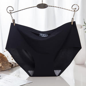 女性下着ミッドウエストアイスシルクパンティーレディースデイリーウェアワンピースシームレスパンティー - Product Image 3