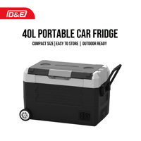 Neuer Auto-Kühlschrank 40L Kompressor Dual-Zone-Adapter für Wohnmobil, LKW, universelle Fahrzeuge, Konservierungsfreier Gefrierschrank für Picknick und Heimgebrauch