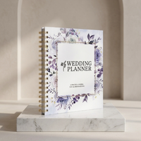 Carnet de planification de mariage personnalisé A5, organisateur de mariage, journal, couverture en tissu PP, impression couleur intégrale, reliure spirale, planification de mariage