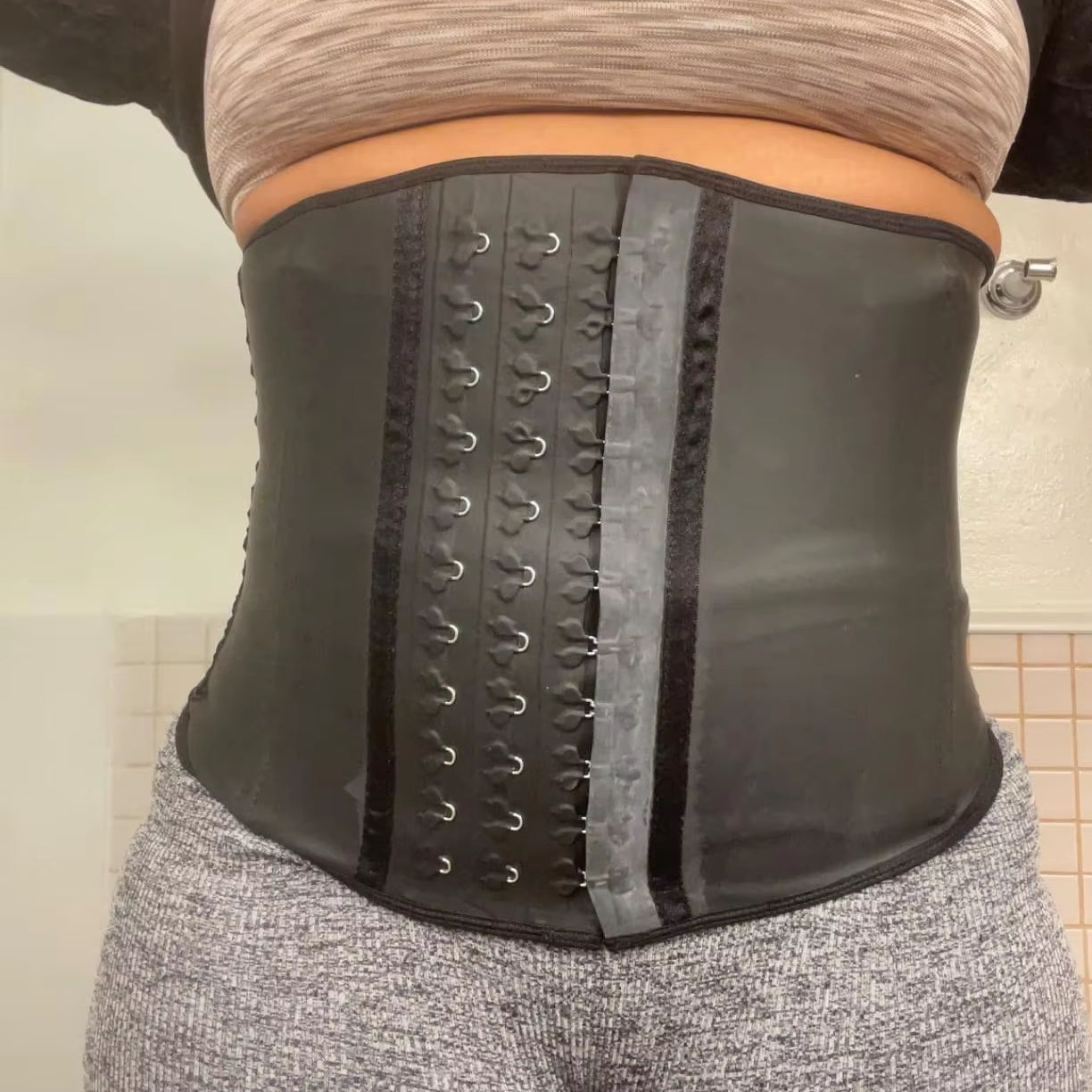 Women Latex Waist Trainer Hourglass Girdles Stomach Support Belt Post Op  Colombian Faha Best Stomach Wrap