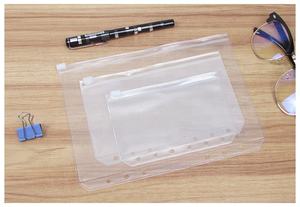 Enveloppes de bineurs A6, pièces, <span class=keywords><strong>avec</strong></span> dossier transparent, givré, perforé, pour bineur économique a6 a5, 6 trous - Product Image 3