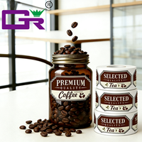 Etichette Adesive Personalizzate con Logo, Resistenti all'Olio e all'Acqua, Adesivo Forte in Vinile per Barattoli di Caffè, Bottiglie, Sacchetti, Imballaggi in Rotolo
