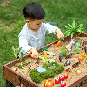 Meja Pasir dan Air Luar Ruangan 2-in-1 MarsMarie untuk Anak-Anak |   Mainan Kayu Sensorik untuk Usia 2-4 Tahun Alat Bermain Peran Kesenangan Imajinatif di Halaman Belakang - Product Image 2