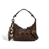 Sac à main bandoulière haut de gamme pour femme, grande capacité, en cuir mat, portable, avec fermeture éclair, design tendance