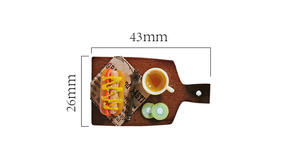 Maison de poupée miniature Accessoires Simulation Hot Dog Bun Petit-déjeuner Après-midi Thé Jouet Modèle <span class=keywords><strong>Mini</strong></span> Délicatesses Simulées - Product Image 6