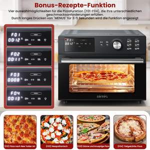 Friteuse à <span class=keywords><strong>air</strong></span> numérique 18 en 1 <span class=keywords><strong>de</strong></span> 1800 watts four grille-pain combiné 32Qt déshydrateur <span class=keywords><strong>de</strong></span> rôtissoire à convection cuisson au gril 90 °-450 °F Temp ménage - Product Image 5