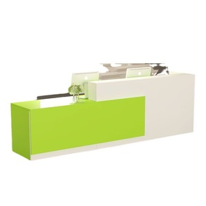 Egl moderna crema negozio di <span class=keywords><strong>abbigliamento</strong></span> femminile cassa scrivania piccola Reception anteriore per salone di bellezza materiale in legno per alberghi - Product Image 1