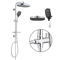 Système de douche mural en gros en acier inoxydable SS304 avec colonne de douche et kit de douchette ABS