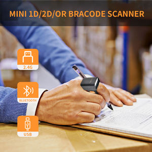 Lecteur de codes-barres portable JR USB à anneau de doigt, capteur CMOS, 350 scans/sec, GS1, code QR 2D, code-barres linéaire, code ZIP, <span class=keywords><strong>EAN</strong></span>/UPC, garantie de 2 ans - Product Image 2