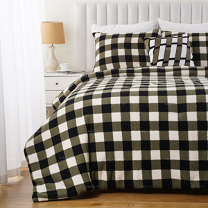 Juego de Edredón de Sherpa con Diseño a Cuadros Buffalo, 100% Poliéster, Cálido y Acogedor para Invierno - Product Image 5