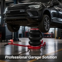Cric pneumatique triple airbag robuste 5T à levage rapide 11000LBS, outil de levage de véhicules pour SUV et camions légers, équipement professionnel d'entretien