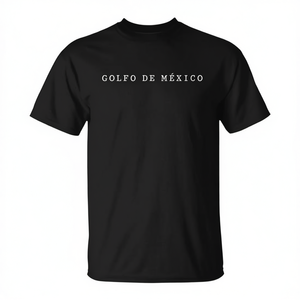T-Shirt Golfo De Mexico Nera da Uomo con Collo Rotondo e Maniche Corte, Abbigliamento Promozionale - Product Image 3