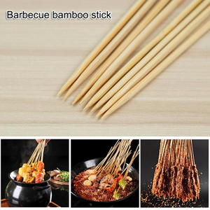 Newell-fabricante de palos de <span class=keywords><strong>Kebab</strong></span> respetuosos con el medio ambiente, estándar de exportación, pinchos redondos de bambú de 25cm con logotipo personalizado, venta al por mayor - Product Image 5