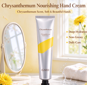 Crema de Manos de Crisantemo de Marca Privada, Logotipo Personalizado, Empaque Personalizado, Fabricante OEM, Loción Hidratante Refrescante No Grasosa - Product Image 3