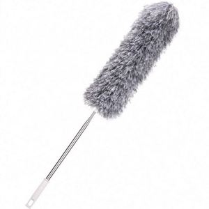 Plumeau créatif de style japonais en acier inoxydable avec manche télescopique, brosse à poussière lavable pour la maison, outil de nettoyage extensible - Product Image 6