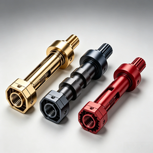 แกนสกรูขับเคลื่อนเชิงเส้นที่ผลิตด้วยเครื่อง CNC ความแม่นยำสูง, สแตนเลสและอะลูมิเนียมชุบอโนไดซ์ ชิ้นส่วนสกรูส่งกำลังแบบกำหนดเอง - Product Image 4