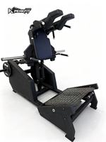 Prenez cette machine à squats robuste à double direction, équipement de gym doté d'un système de chargement de plaques fluide et de poignées multiples pour des pompes à jambes intensives.