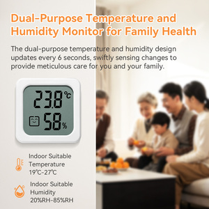 Nuevo Medidor Digital de Humedad y Temperatura LCD - Detección del Nivel de Confort, Pantalla Grande para Habitación de Bebé u Oficina, Uso en Interiores - Product Image 4