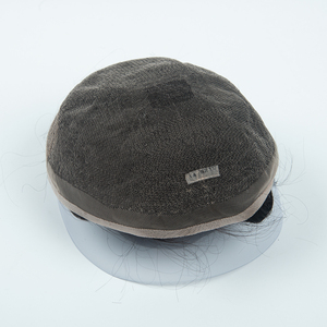 Prótesis Capilar Permanente de 6 Pulgadas, Cabello Liso Negro Natural, Peluca para Hombre, 100% Cabello Humano Virgen, 1 Pieza, Base de Seda de Cabello Indio - Product Image 6