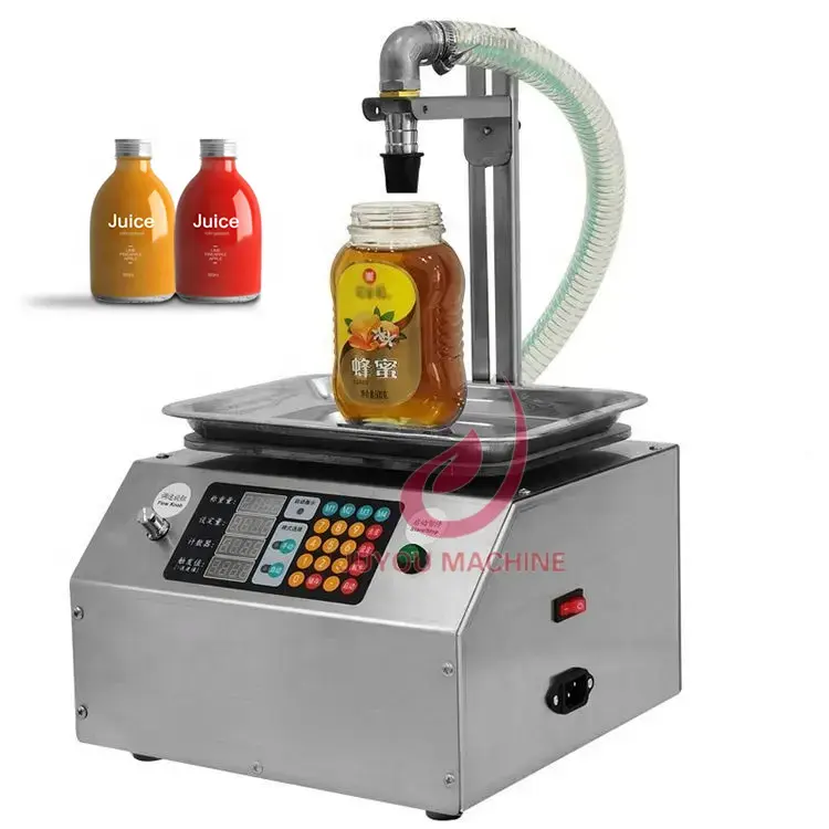 Mesin pengisi berat otomatis penuh pasta wijen madu lem minyak dapat dimakan cairan kental/mesin pengisi cairan