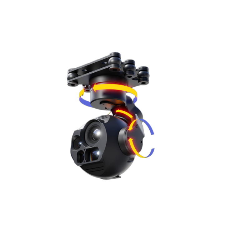 Skydroid C13 AI <strong>Guided</strong> 30x Zoom Laser Ranging Thermal Imaging Three Light Pod <strong>Camera</strong> Gimbal ABS Material Black