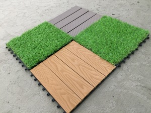 Dalles de terrasse à emboîtement à prix avantageux 30 <span class=keywords><strong>x</strong></span> 30, dalles de sol extérieures en bois grainé, dalles de terrasse à emboîtement, dalles de gazon - Product Image 3