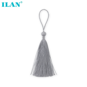 ILAN Flecosh 8cm 6 pz. circa Frange Decorative Grigie per Artigianato - Product Image 2