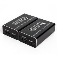 Transmetteur de signal vidéo haute définition Hardrock Metal 60m Single pour Extender RJ45 Noir