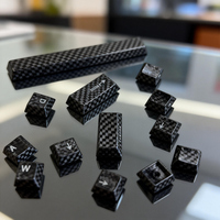 Capuchon de touche en fibre de carbone usiné par CNC de précision pour clavier mécanique de jeu/bureau personnalisé OEM ODM