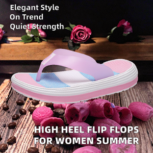 SL-018 2023 Sandalias de Plataforma con Tacón Alto y Diseño Personalizado de Alta Calidad para Mujer, Verano, PVC Resistente, para Playa - Product Image 5