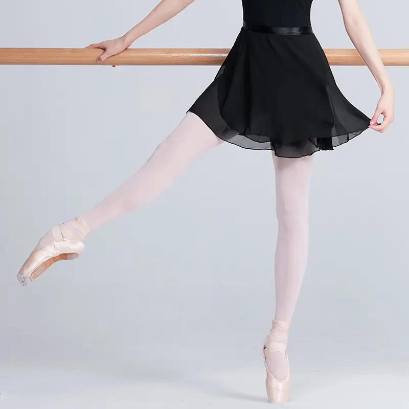 子供大人のバレエスカート女の子女性シフォンラップスカートダンス練習服