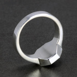 Anelli da Uomo in Argento <span class=keywords><strong>con</strong></span> Pietra Naturale di <span class=keywords><strong>Lapislazzuli</strong></span> a Forma Esagonale, Design Originale Turco - Product Image 4