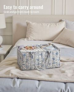 Organizador de Pañales con Asa, Cesta de Regalo para Bebé, Organizador de Pañales Floral, Bolsa de Almacenamiento para Guardería - Product Image 4
