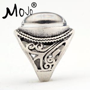 Diseños personalizados Vintage de aleación único Chapado en plata antigua mágica que cambia de Color de piedra Oval emoción anillo para las mujeres - Product Image 5