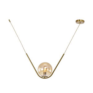 Plafonnier suspendu <span class=keywords><strong>en</strong></span> forme de <span class=keywords><strong>boule</strong></span> de <span class=keywords><strong>verre</strong></span> au design minimaliste Post-moderne, luminaire décoratif d'intérieur, idéal pour un Restaurant - Product Image 4