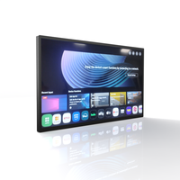 4K IP65 wasserdichter 65-Zoll-LCD-Fernseher mit integriertem iOS-Smart-System, WLAN, rot/schwarz, wandmontiertes Digital-Signage-Display