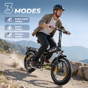 Bicicleta Eléctrica Plegable con Llantas Gruesas de 20 Pulgadas, 250w, 48v, 13ah, Alcance de 120 km, Doble Suspensión, 7 Velocidades, IP65, Carga de 150 kg, Almacén en la UE, Entrega en 3-7 Días, S20-1plus - Product Image 6