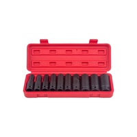 10pc 1/2 Pouces Profonde Métrique jeu de Douilles pour clé à Chocs