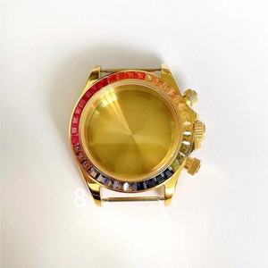 Accesorios para Relojes OEM ODM, Caja de Acero Inoxidable de 39 mm con Bisel Azul y Negro/Acero con Recubrimiento PVD para Movimiento Japonés VK63 - Product Image 3