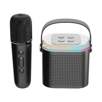 Sistema de Karaoke Y1 KTV para Fiestas en Casa, Altavoz Bluetooth, Compatible con Reproducción de Música desde Tarjetas USB y TF, Luz RGB Colorida, Micrófono Inalámbrico