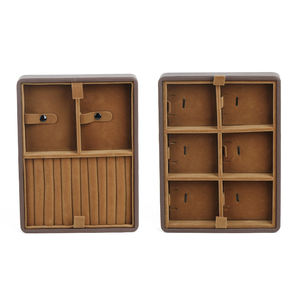 กล่องเครื่องประดับสำหรับแหวนและสร้อยคอต่างหูหนัง PU กล่องเครื่องประดับจัดระเบียบดิสเพลย์ - Product Image 5